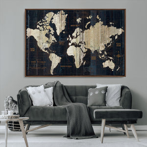 Antique Old World Map Wall Art Canvas Print