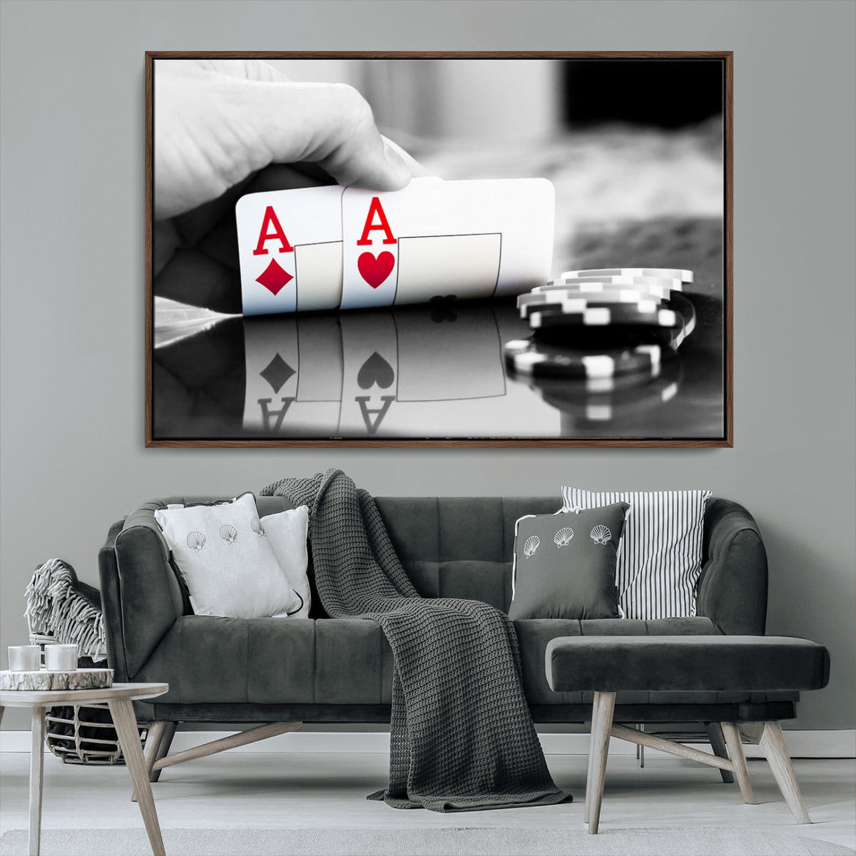 Aces Poker Art Poker Game Wall Art Canvas Print