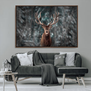 Wall Art Deer Art Animal Canvas, Framed Wall Art Deer Canvas