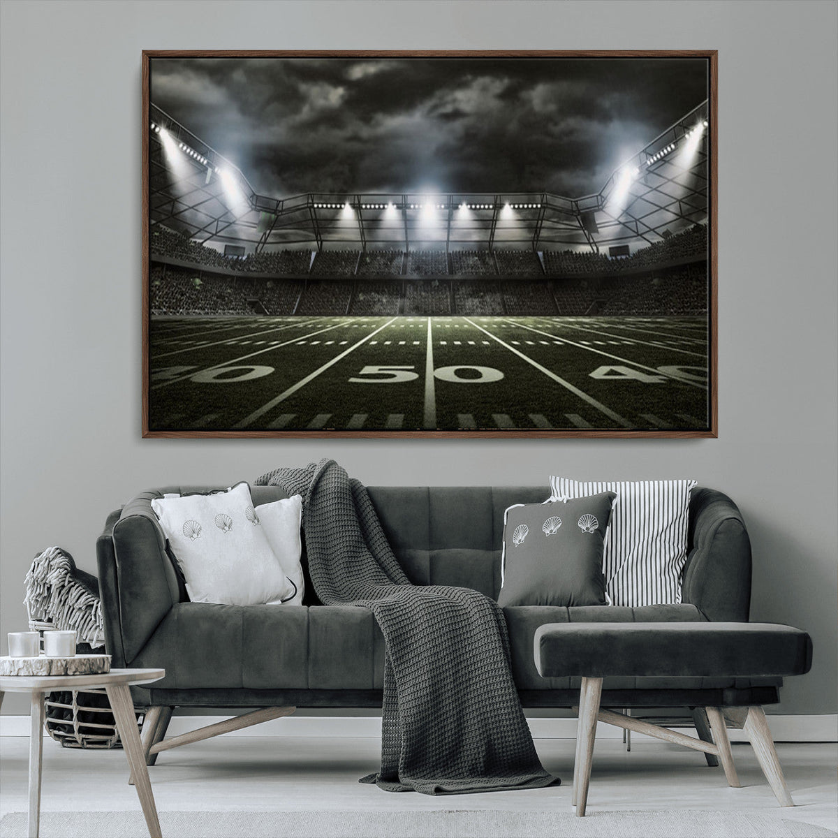 American Football Stadium Wall Art Canvas Print, Stadium