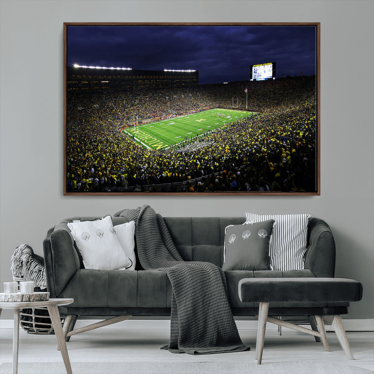 Michigan Wolverines Football Canvas Wall Decor, Football