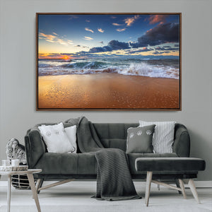 Beach Canvas Wall Art - Coastal Seascape Print for Living