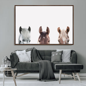 Horse Wall Art - Minimalist Horse Triptych Wall Art – Modern
