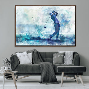 Golf Swing Wall Art Canvas Print - Sports-Inspired
