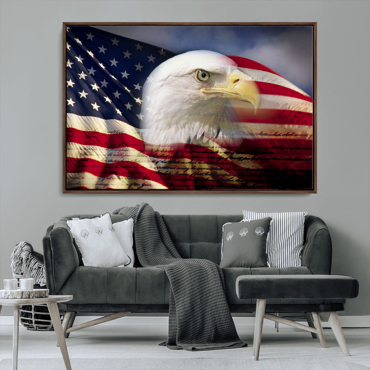 American Flag Eagle Symbol Wall Art, American Flag Eagle