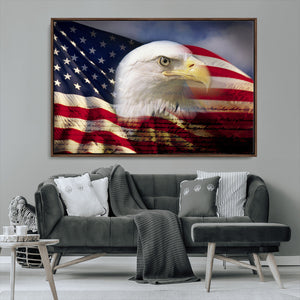 American Flag Eagle Symbol Wall Art, American Flag Eagle