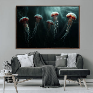 Abstract Jellyfish Wall Art Canvas Print