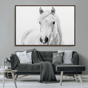 Majestic White Horse Wall Art | Ready to Hang and Framed |