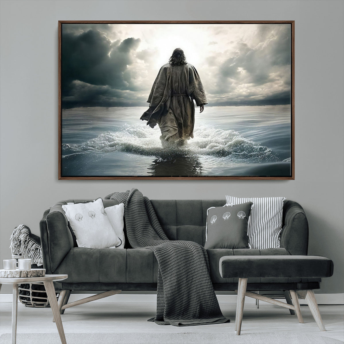 Jesus Walking on Water Wall Art | Canvas Print | Ready to