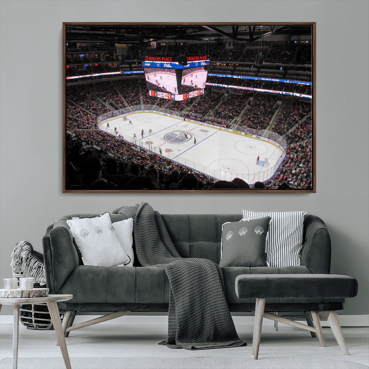 Rogers Place Edmonton Oilers Ice Hockey Stadium Wall Art,
