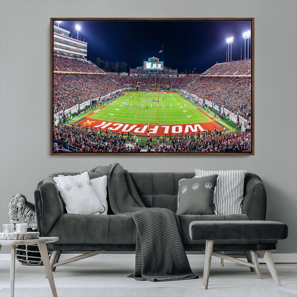 Wolfpack Football Team Print - Raleigh Carter-Finley Stadium