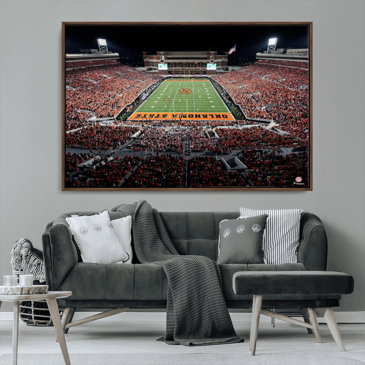 Oklahoma State Cowboys Canvas Print, Football Team Print -