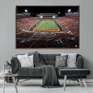Oklahoma State Cowboys Canvas Print, Football Team Print -