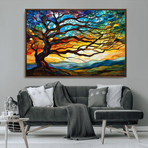 Mosaic Tree Wall Art | Ready to Hang Stained Glass Style