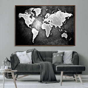 World Map Wall Art Canvas Print – Framed Wall Art for