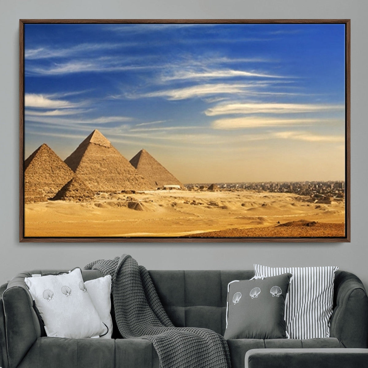 Majestic Ancient Wonders Wall Art Canvas Print – Golden