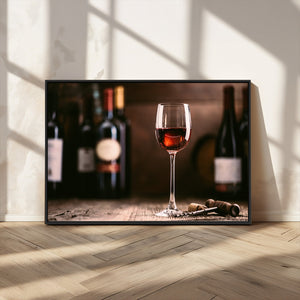 Red Wine and Bottle Canvas Print