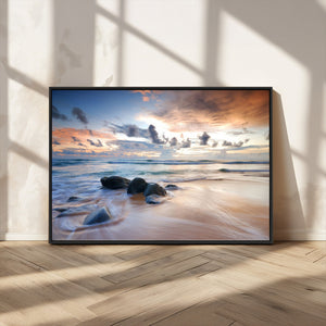 Serene Weather On The Beach Wall Art Canvas Print