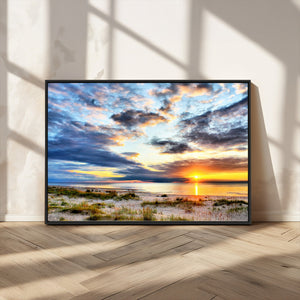 Sunset On The Ocean Wall Art Canvas Print