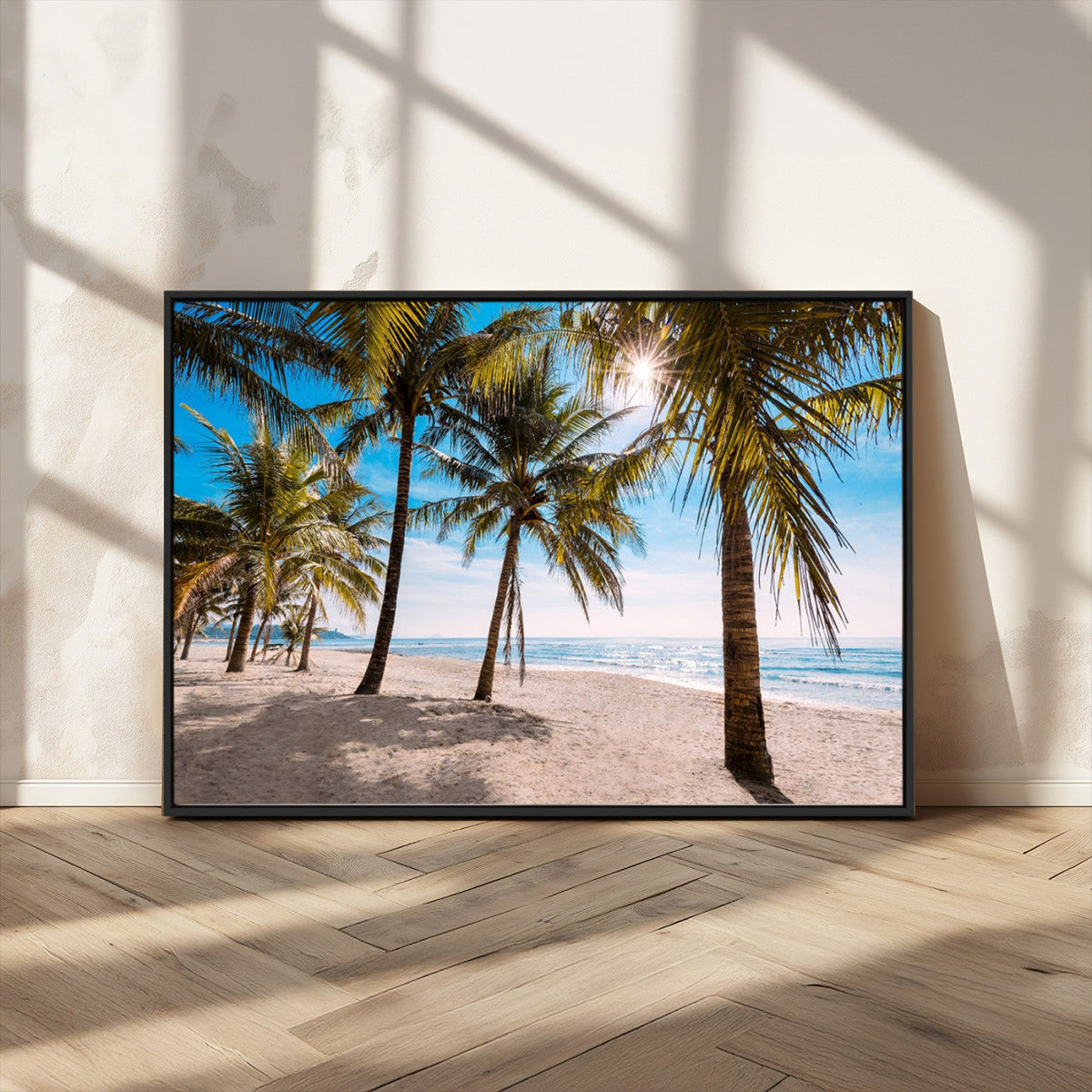 Palm Beach Tropical Island Wall Art Canvas Print
