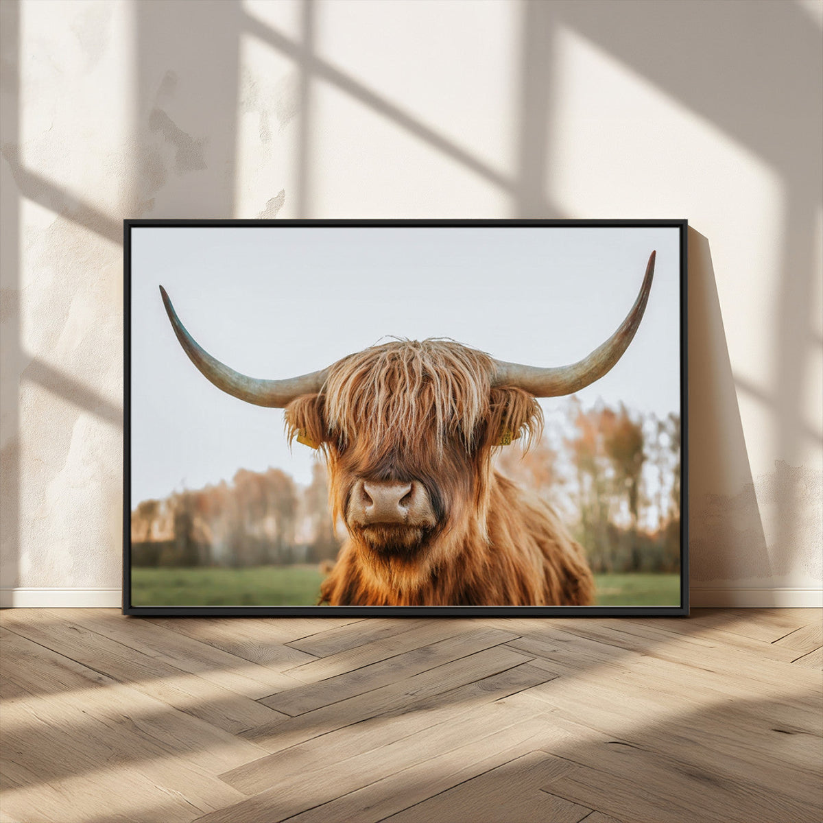 Highland Cow Animal Scottish Cattle Art Print Farmhouse Wall