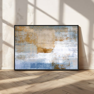 Blue Multi Panel Abstract Wall Art Canvas, Abstract Blue and