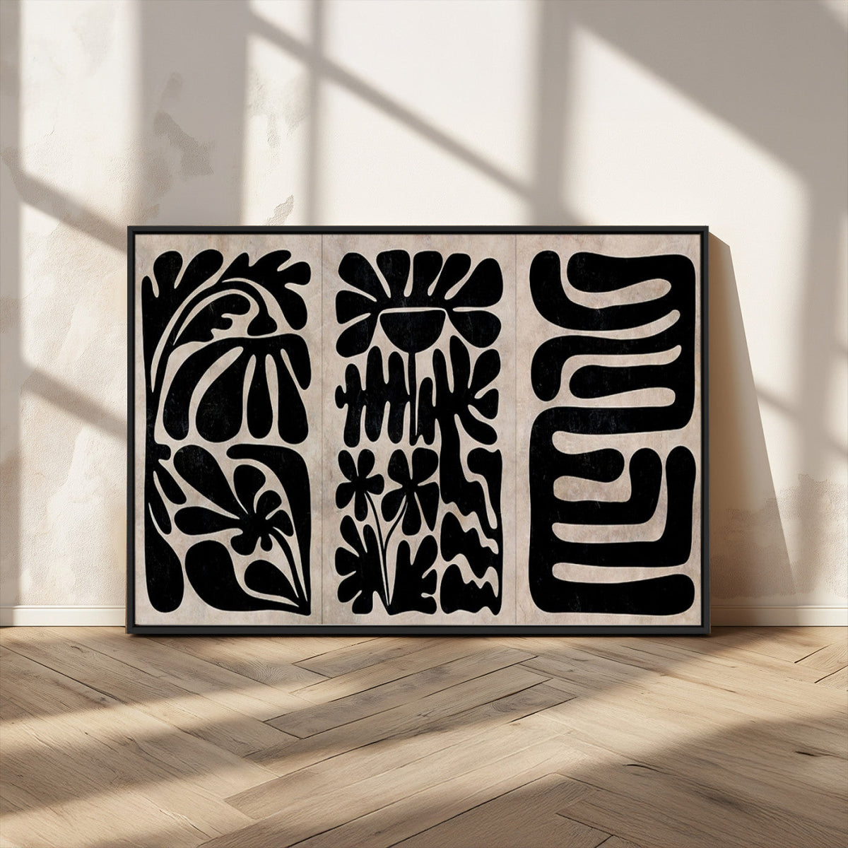 Canvas Print Wall Art Abstract Art Boho, Framed Boho Art
