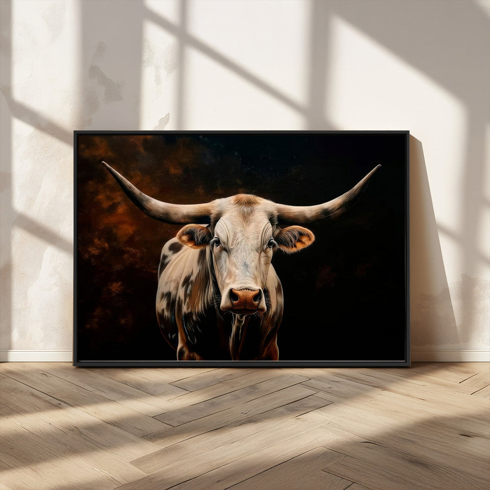 Texas Longhorn Wall Art | 3-Panel Large Texas Longhorn
