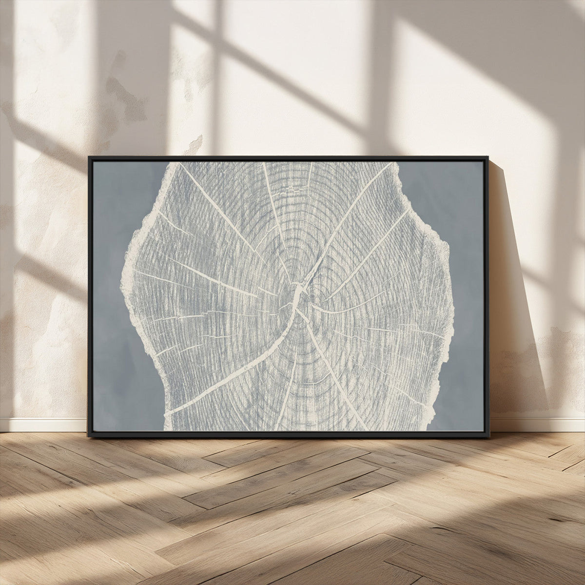 Abstract Tree Ring Wall Art Canvas Print – Nature-Inspired,