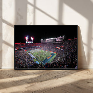 Ben Hill Griffin Stadium Night Game Triple Canvas Wall Art -