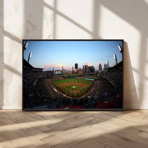 PNC Park Evening Game Triple Canvas Wall Art - Pittsburgh