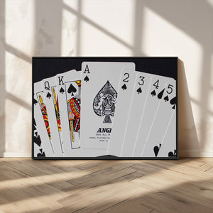 Poker Wall Art - Playing Cards Canvas Wall Art Print - Ace