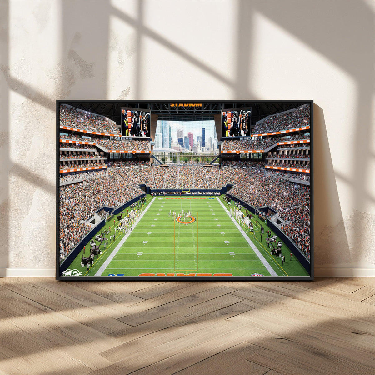 Chicago Bears Soldiers Field Wall Art Canvas Print – Framed