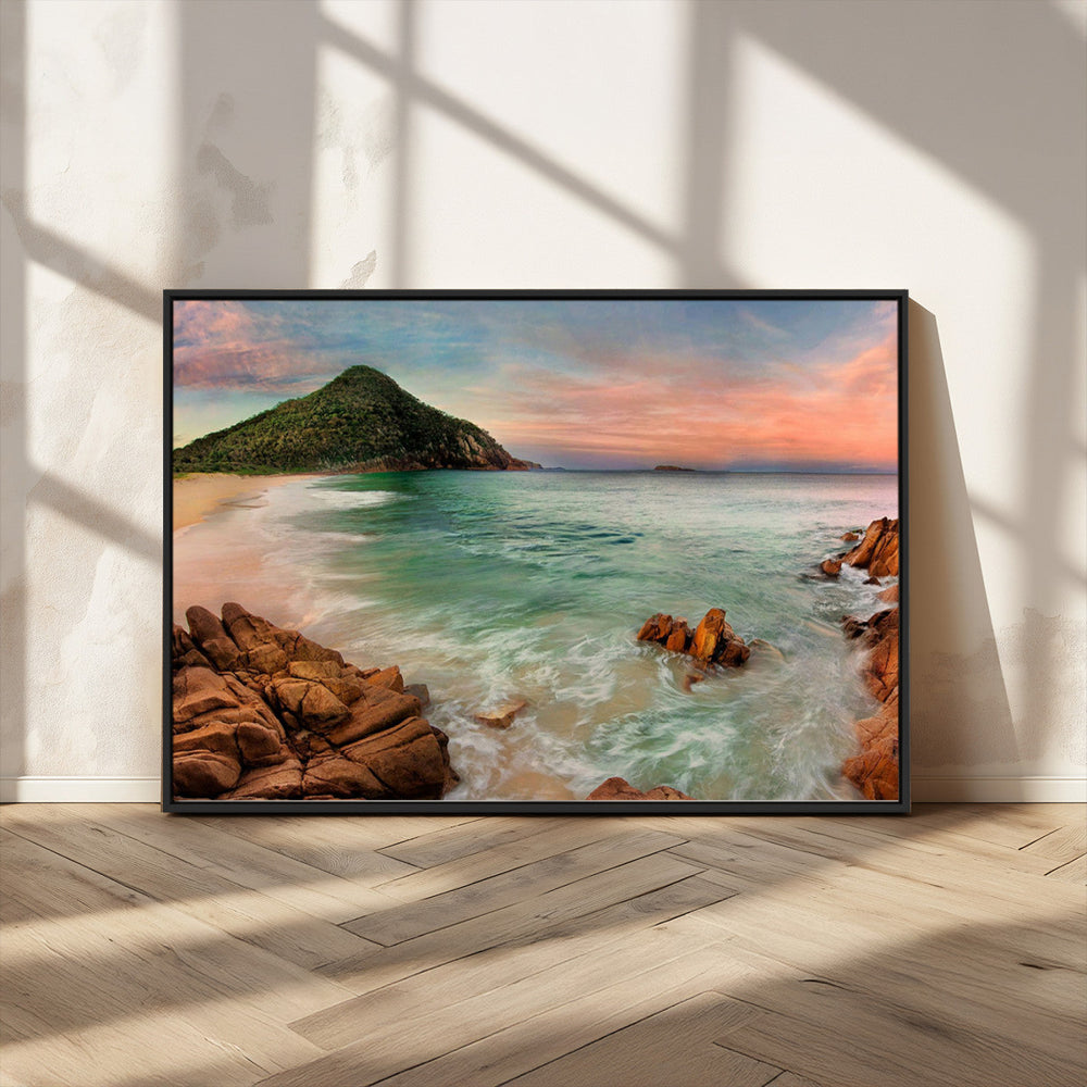 Coastal Landscape Wall Art Canvas Print – Rocky Shore and