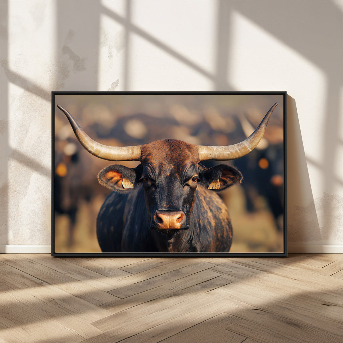 Majestic Texas Longhorn Bull Rustic Farm Animal Strong
