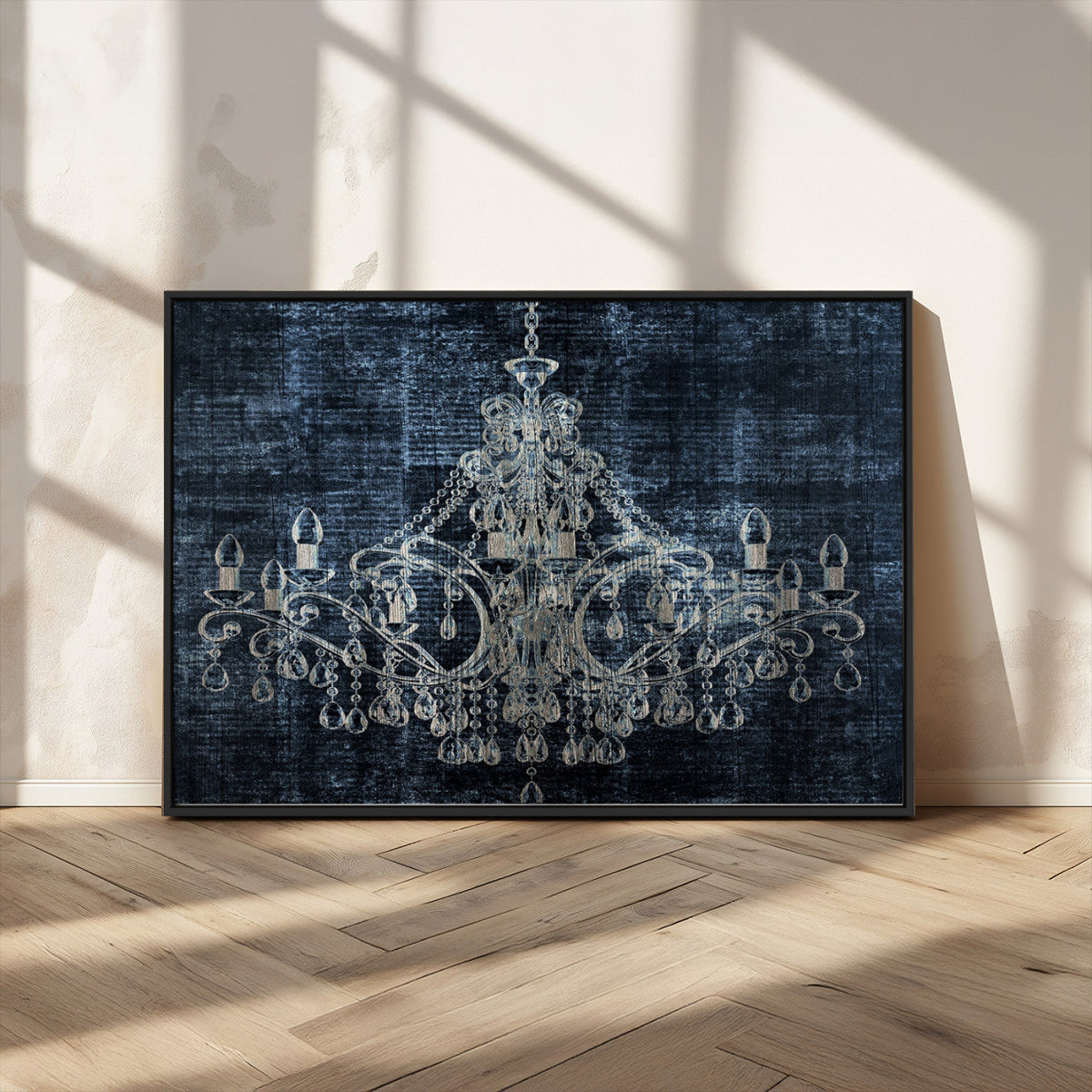 Dark Chandelier Wall Art Canvas Print