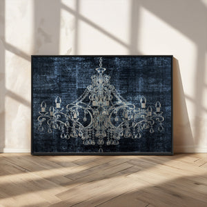 Dark Chandelier Wall Art Canvas Print