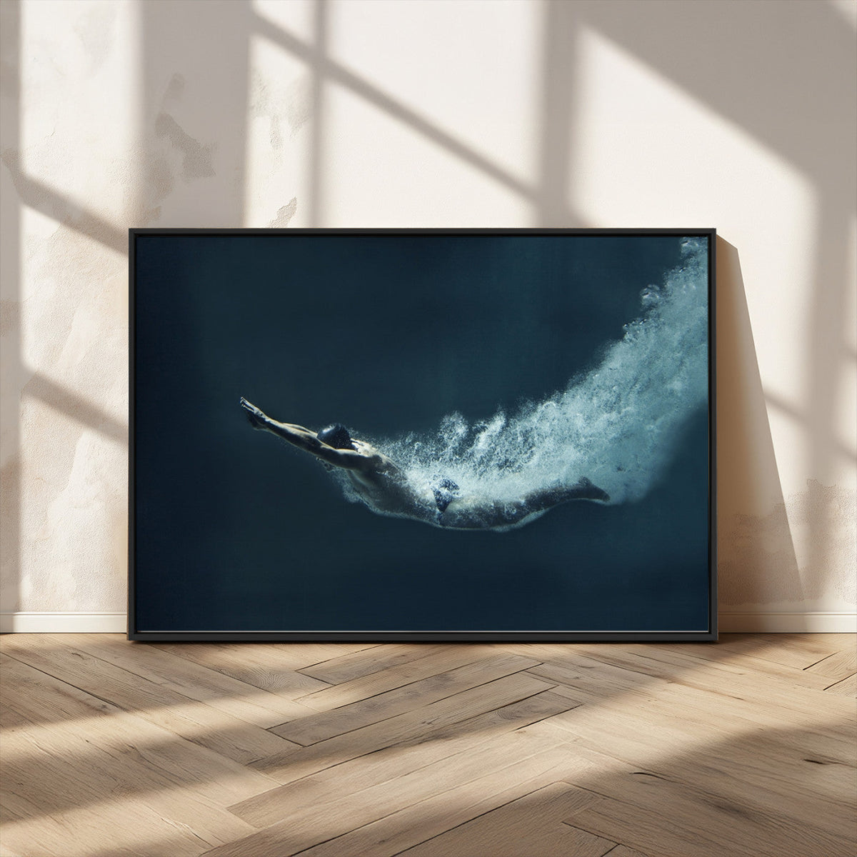 Swimmer Wall Art Canvas Print