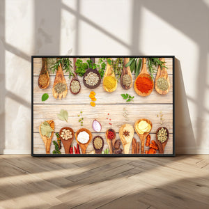 Kitchen Spice on the Table Wall Art, Kitchen Spice Wall Art