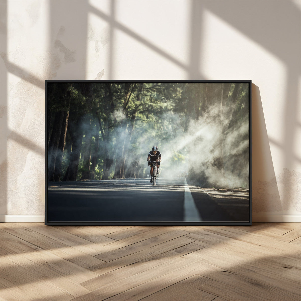 Cycling Road Bike in the Morning, Cycling Road Bike Canvas