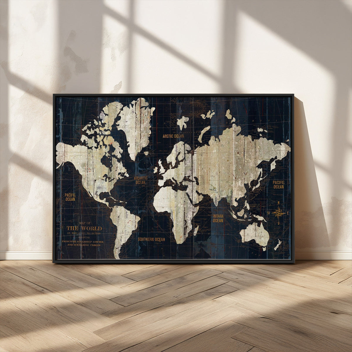 Antique Old World Map Wall Art Canvas Print