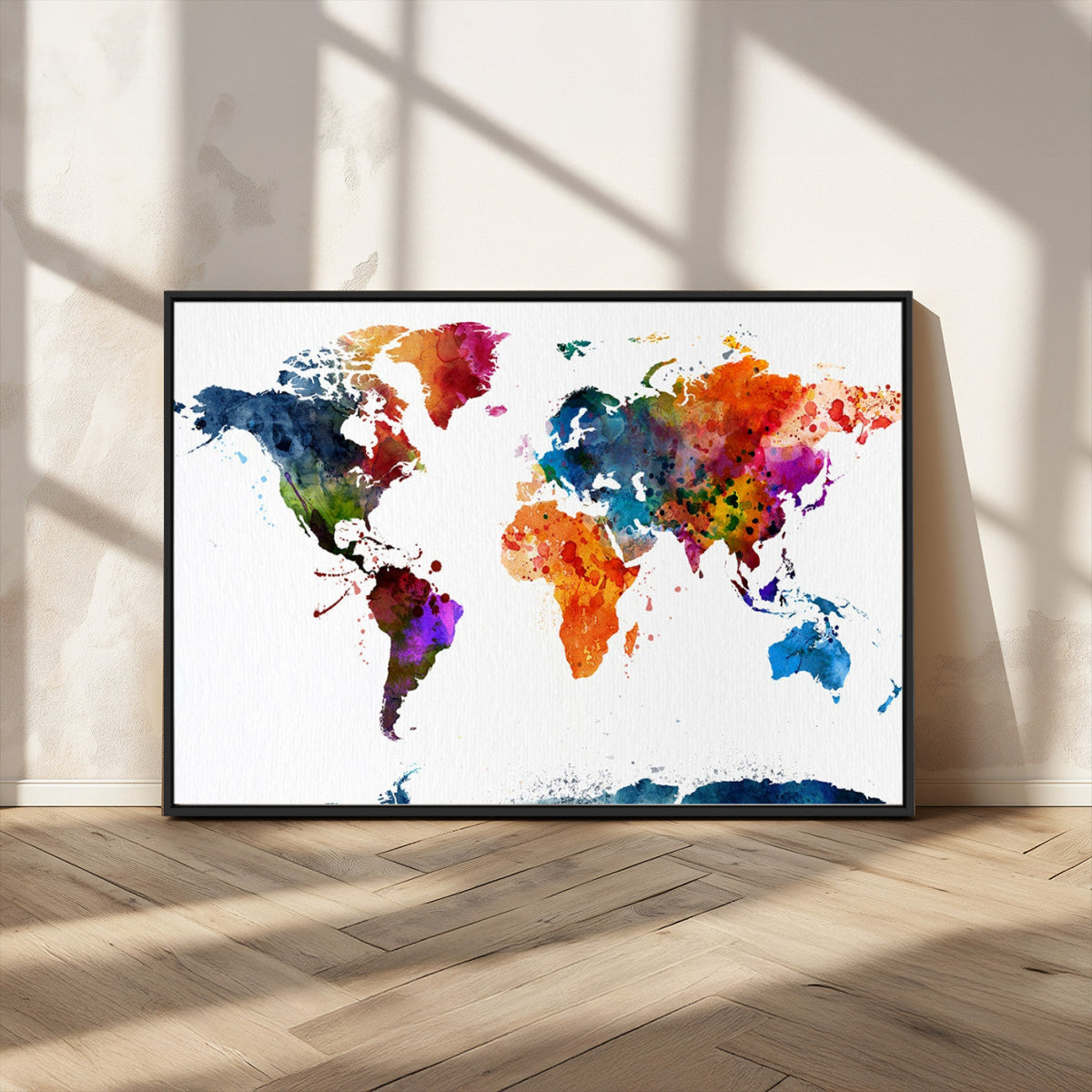 World Map Canvas Print – Detailed Map of the World Wall Art