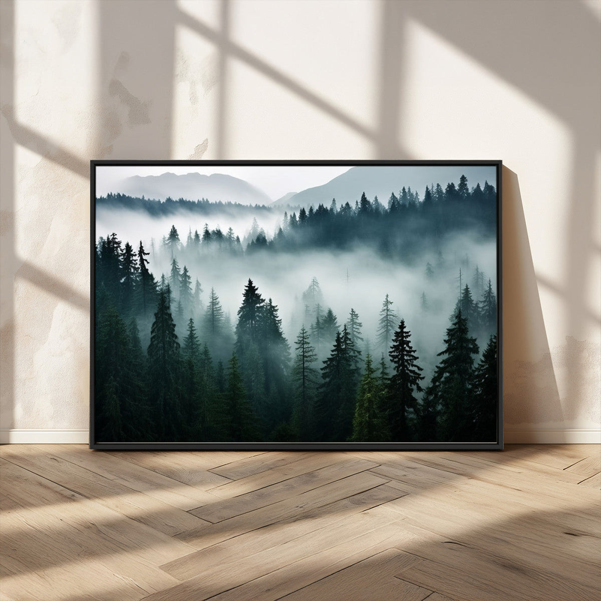 Captivating Misty Forest Wall Art Canvas, Premium Canvas