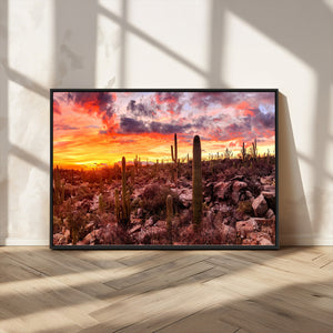 Arizona Desert Print, Western Cowboy Wall Art Print