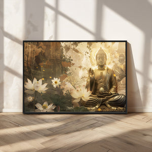 Zen Buddha Wall Art Canvas Print | Peaceful Meditation Decor