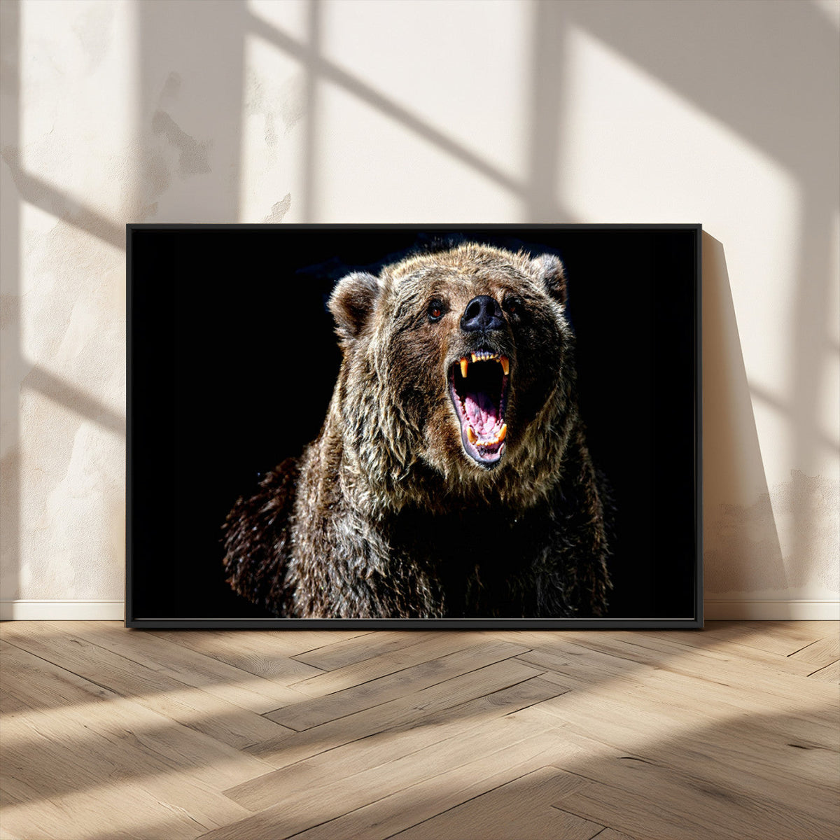 Grizzly Bear Canvas Print | Wildlife Wall Art for Cabin