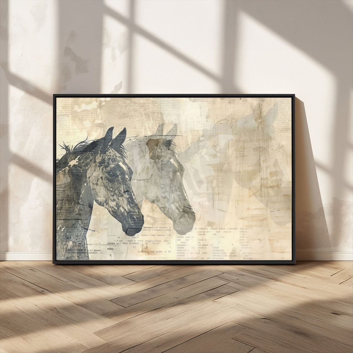 Abstract Horse Canvas Print | Modern Farmhouse Wall Art |