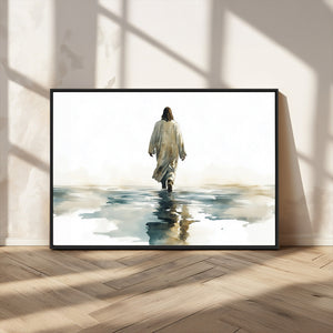 Abstract Jesus Wall Art Canvas Print, Christian Wall Art,
