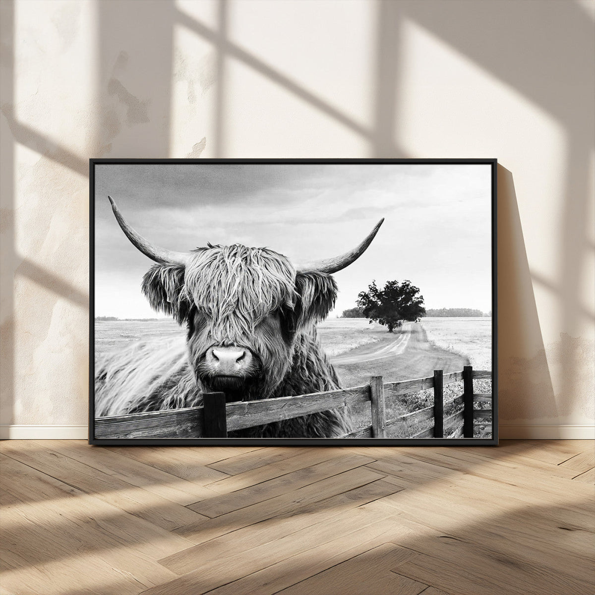 Scottish Highland Cow Wall Art | Rustic Farmhouse Décor |