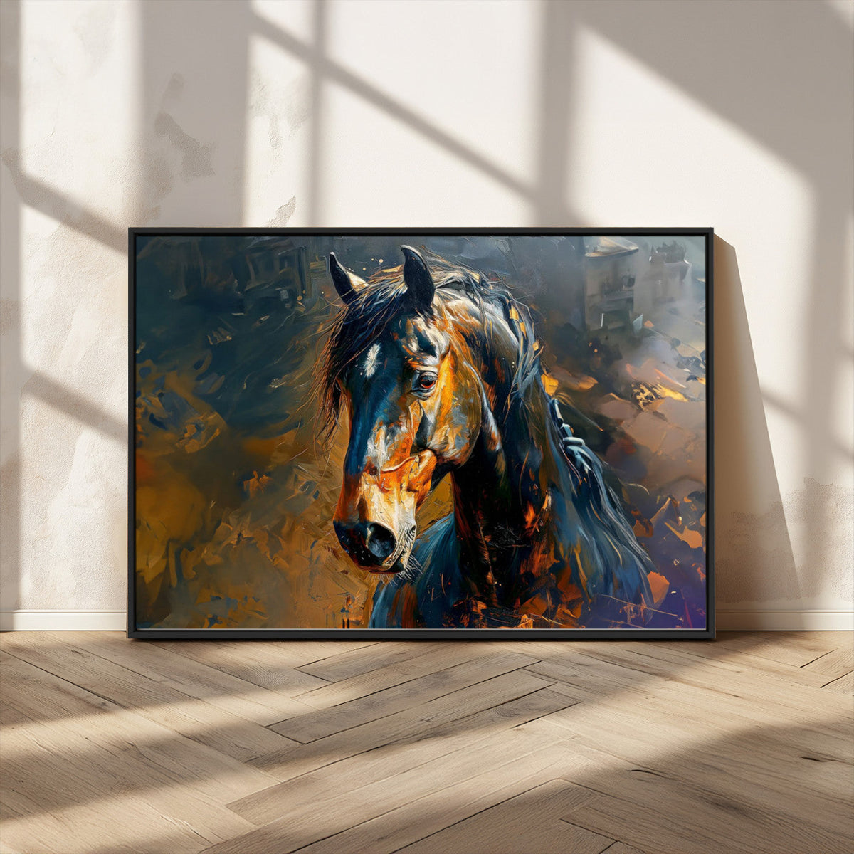 Abstract Horse Wall Art Canvas Print | Farmhouse Wall Decor